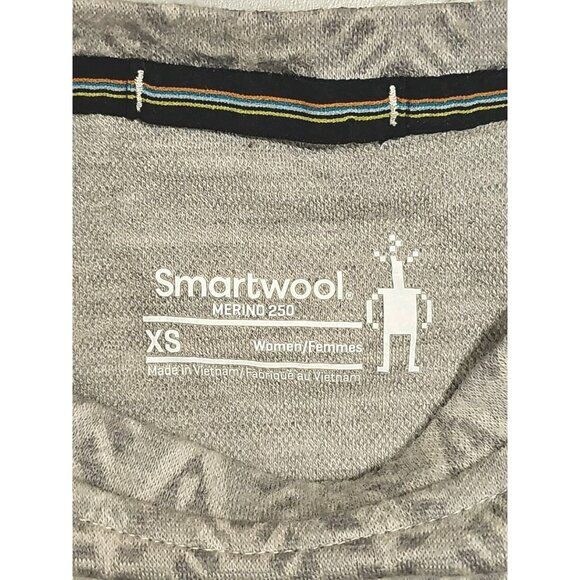 Smartwool Merino 250 Women XS Base Layer Pullover Top Nordic Geometric - Picture 4 of 12